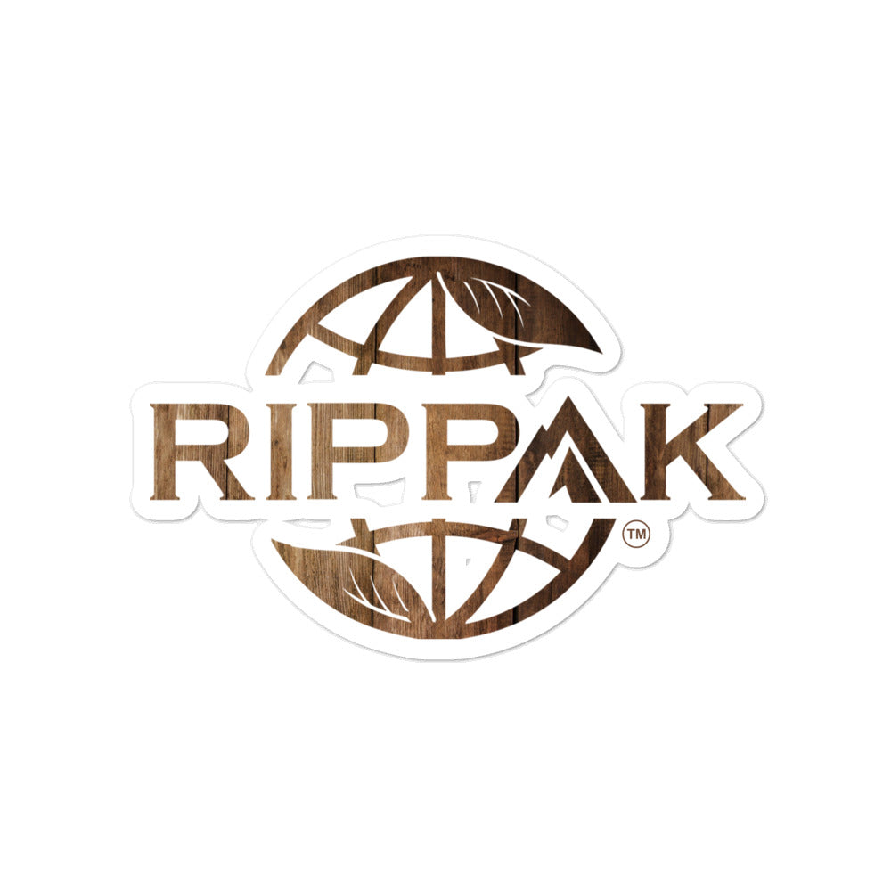 Rippak Wood Logo Sticker
