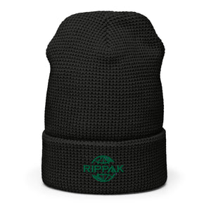 RipPak Waffle beanie Green Logo