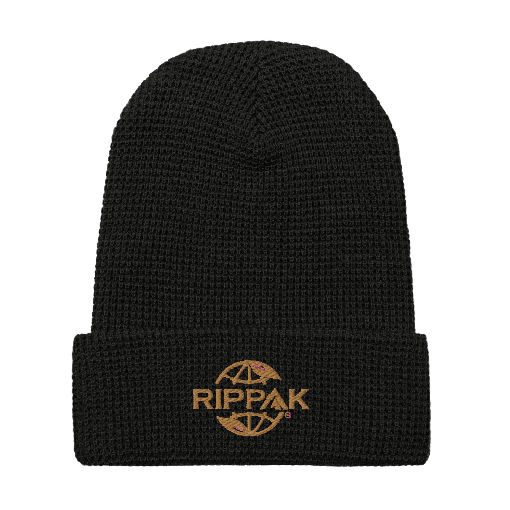 RipPak Waffle beanie Tan Logo