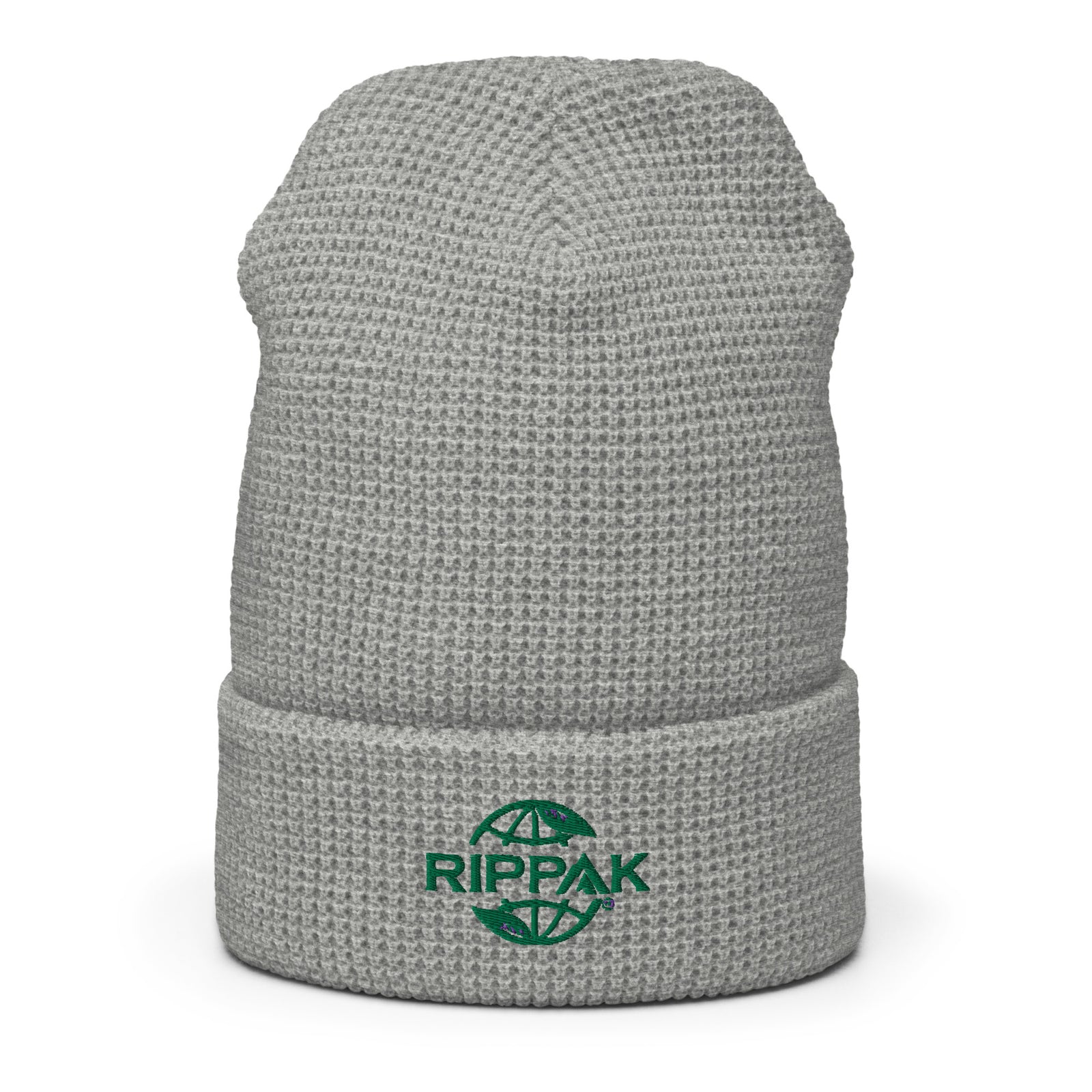 RipPak Waffle beanie Green Logo
