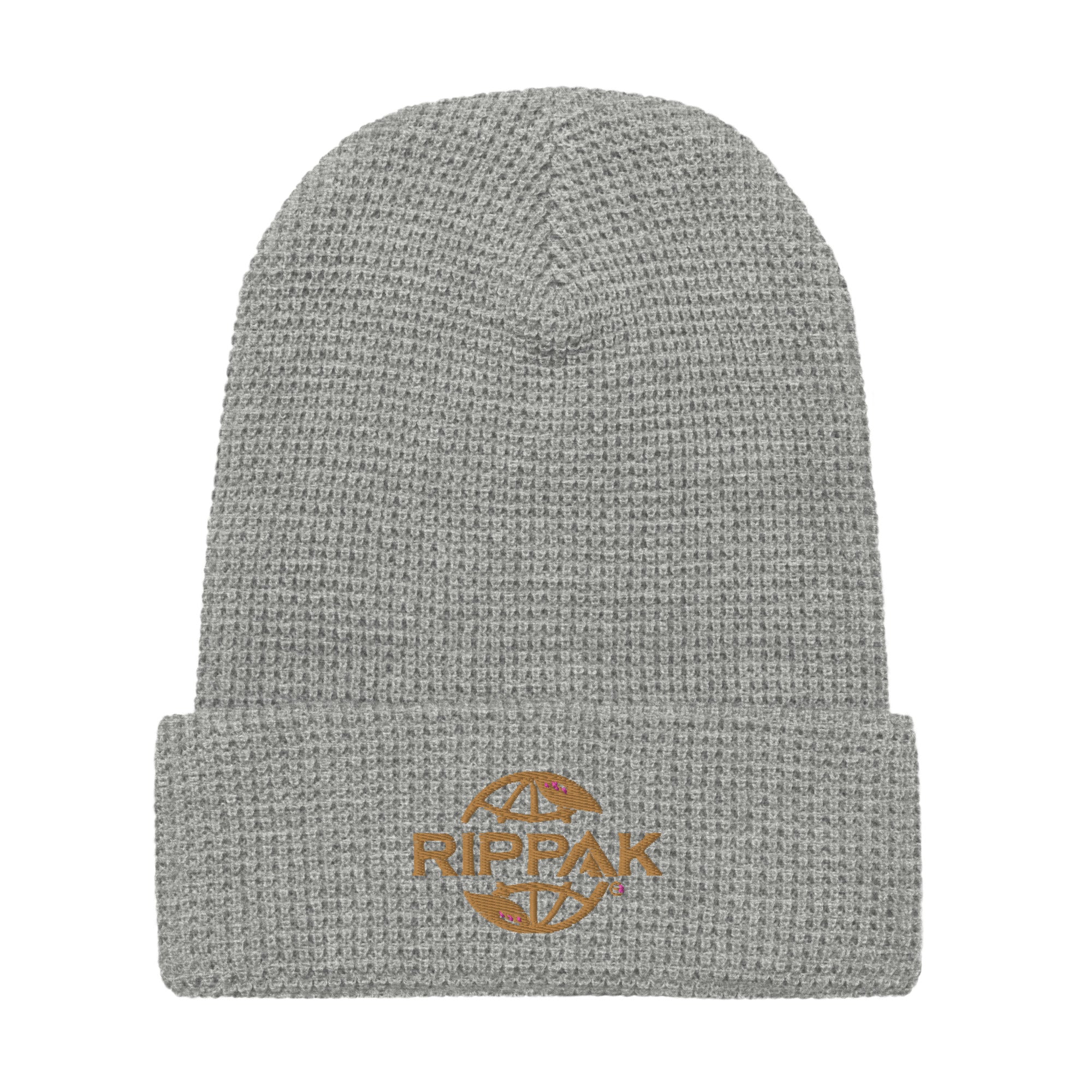 RipPak Waffle beanie Tan Logo