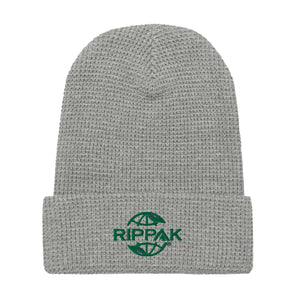 RipPak Waffle beanie Green Logo