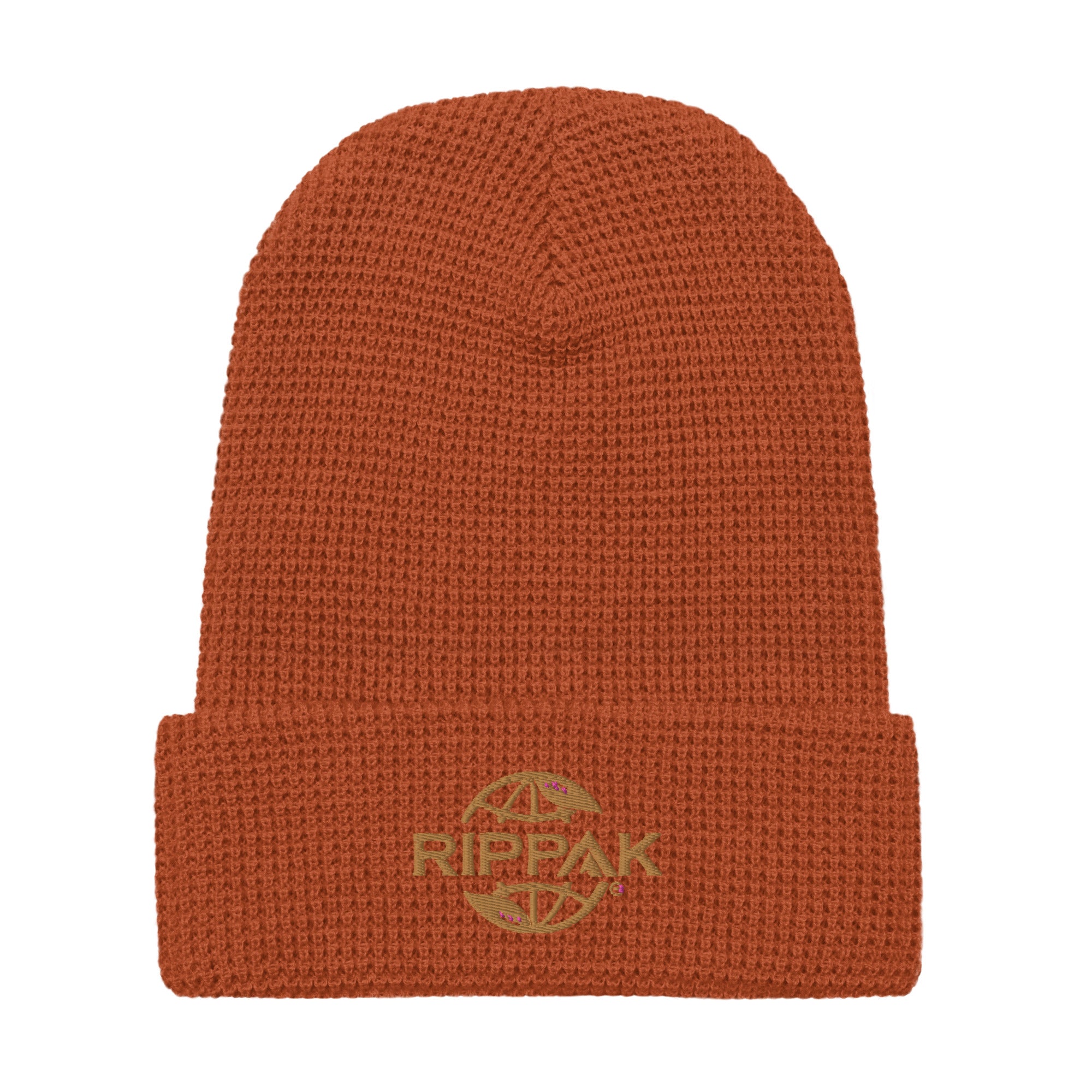 RipPak Waffle beanie Tan Logo